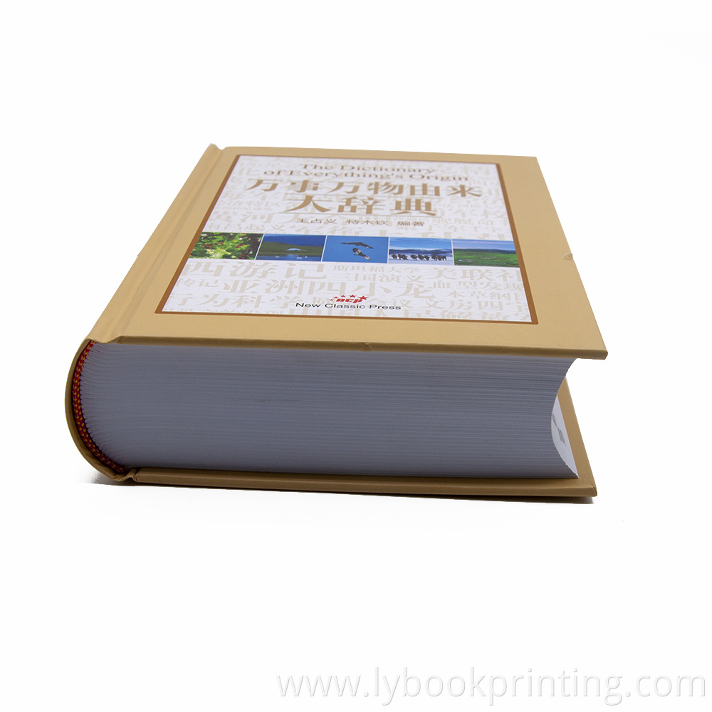 Personalized custom hardcover offset printing A5 Oxford Dictionary of everything's origin printing